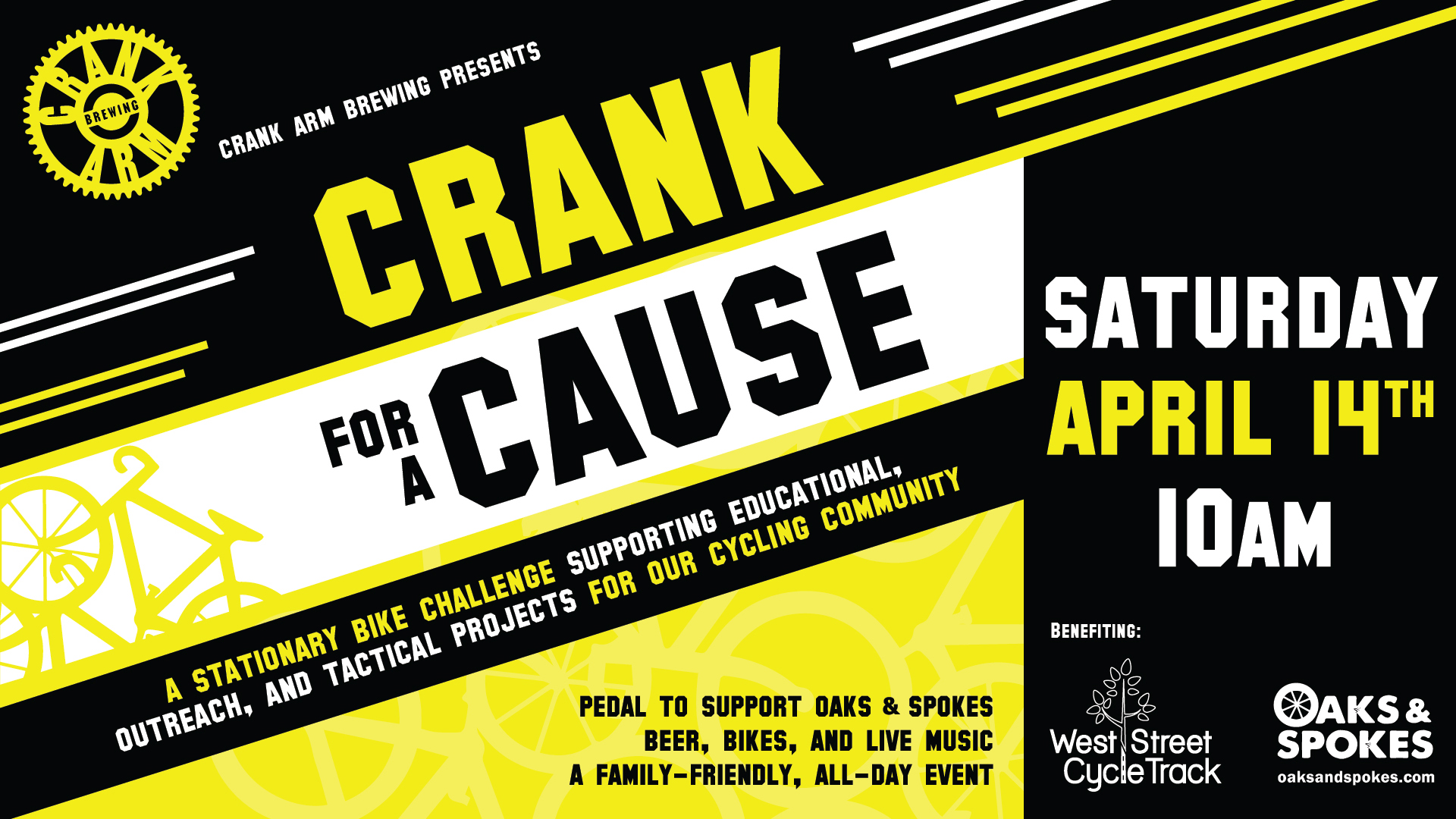Crank for a Cause is Saturday the 14th!