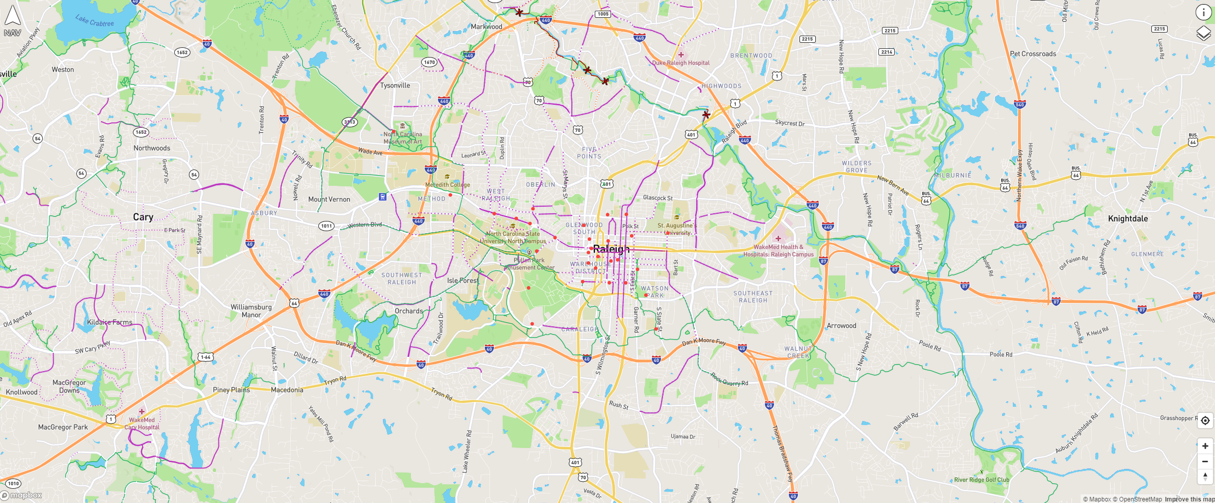 An Online Bike Map to Get Around the Triangle